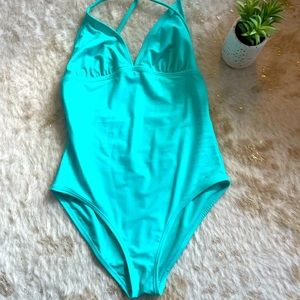 Old Navy size small, teal swim suite